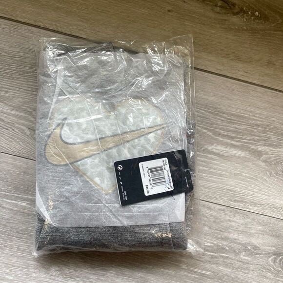 Nike Toddler Girl Leopard Print Fleece‎ High LowPullover Hoodie Nwt in packaging - Picture 4 of 5